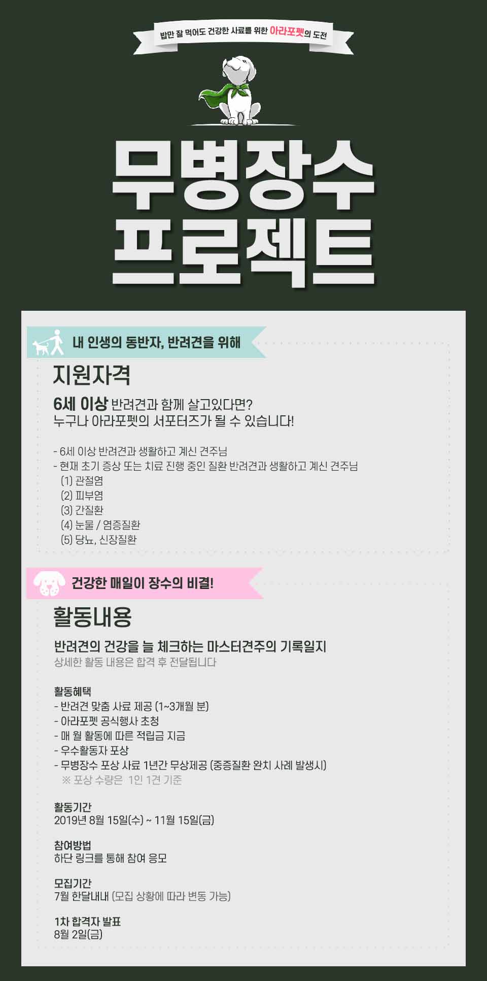 밥만 잘 먹어도 건강한 강아지 사료를 위한 '아라포펫'의 도전, 무병장수 프로젝트