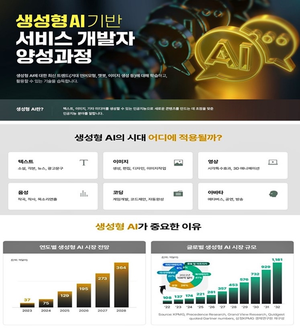 생성형 AI 기반 서비스 개발자 양성