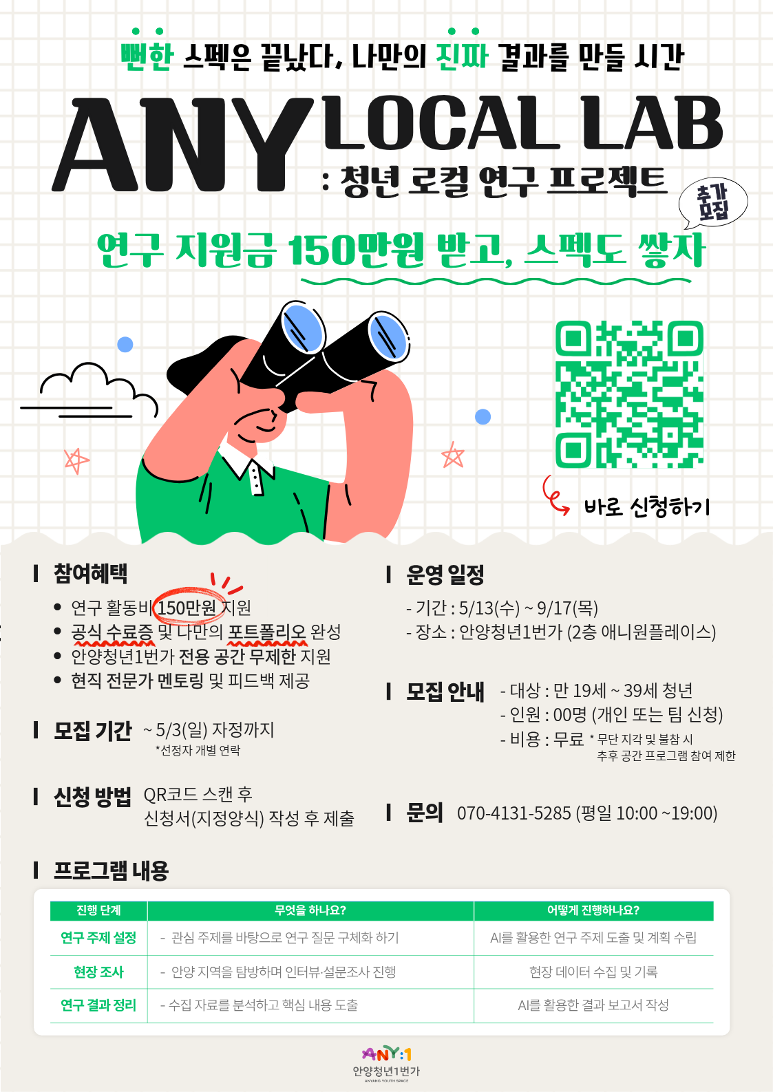뻔한 스펙 말고, 나만의 시선이 담긴 [ANY Local Lab] 참여자 모집
