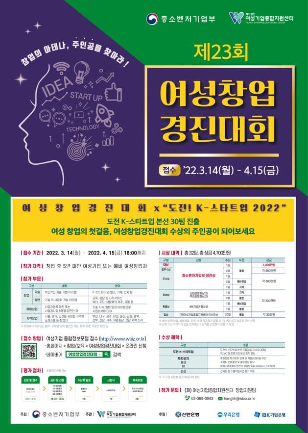 제23회 여성창업경진대회