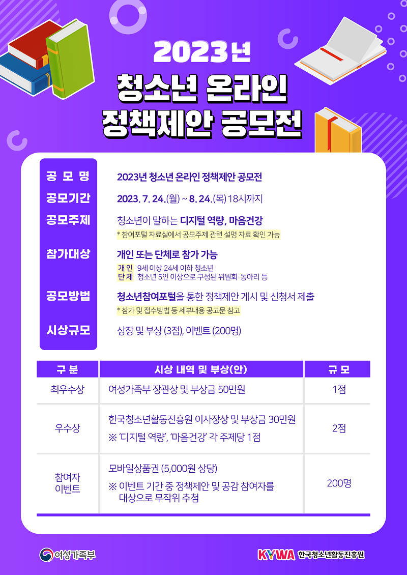 2023 청소년 온라인 정책제안 공모전