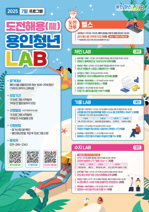 도전해용! 용인청년LAB 2025년 7월 프로그램 모집