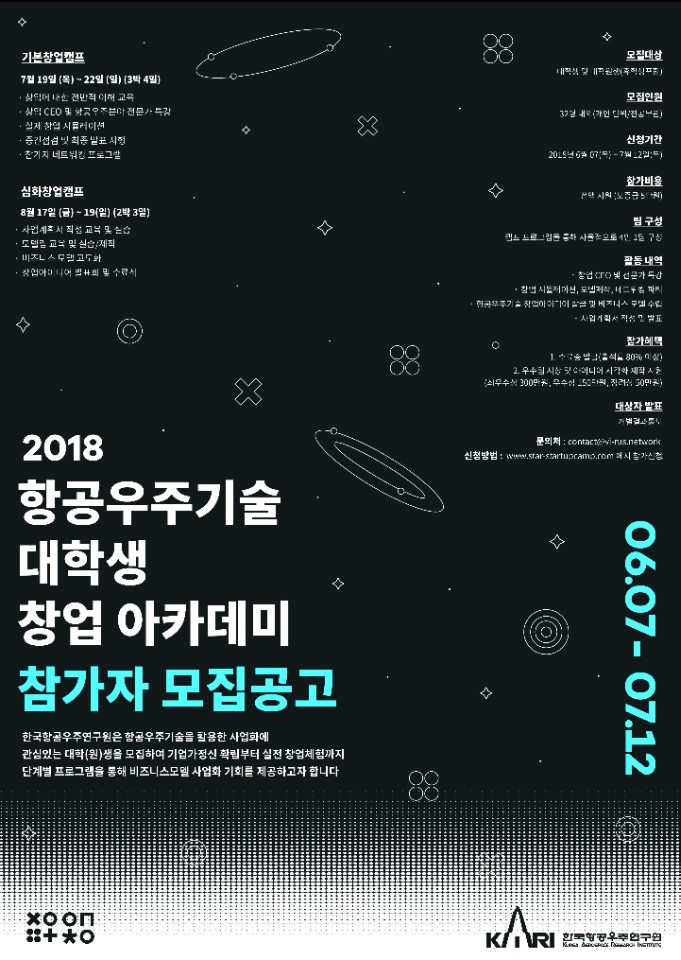 2018 항공우주기술 대학생 창업 아카데미