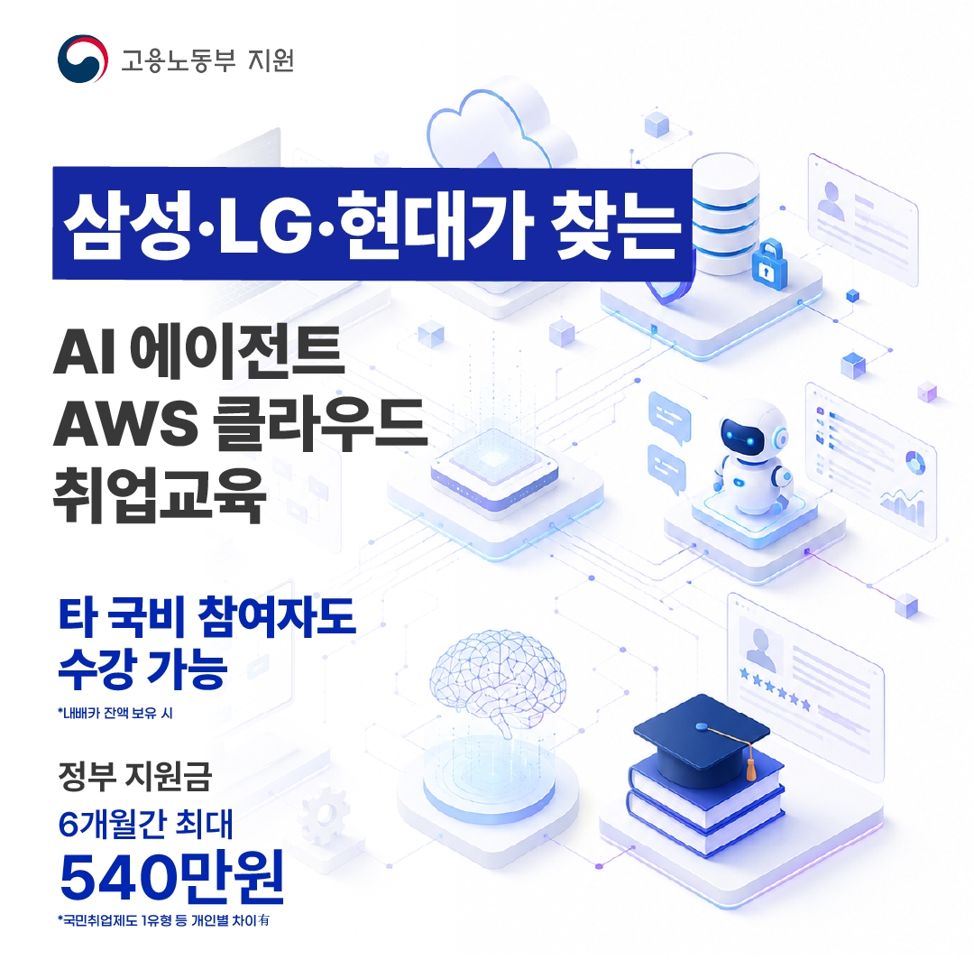 국비지원 전담 취업 연계! 6개월 만에 끝내는 IT 취업 로드맵