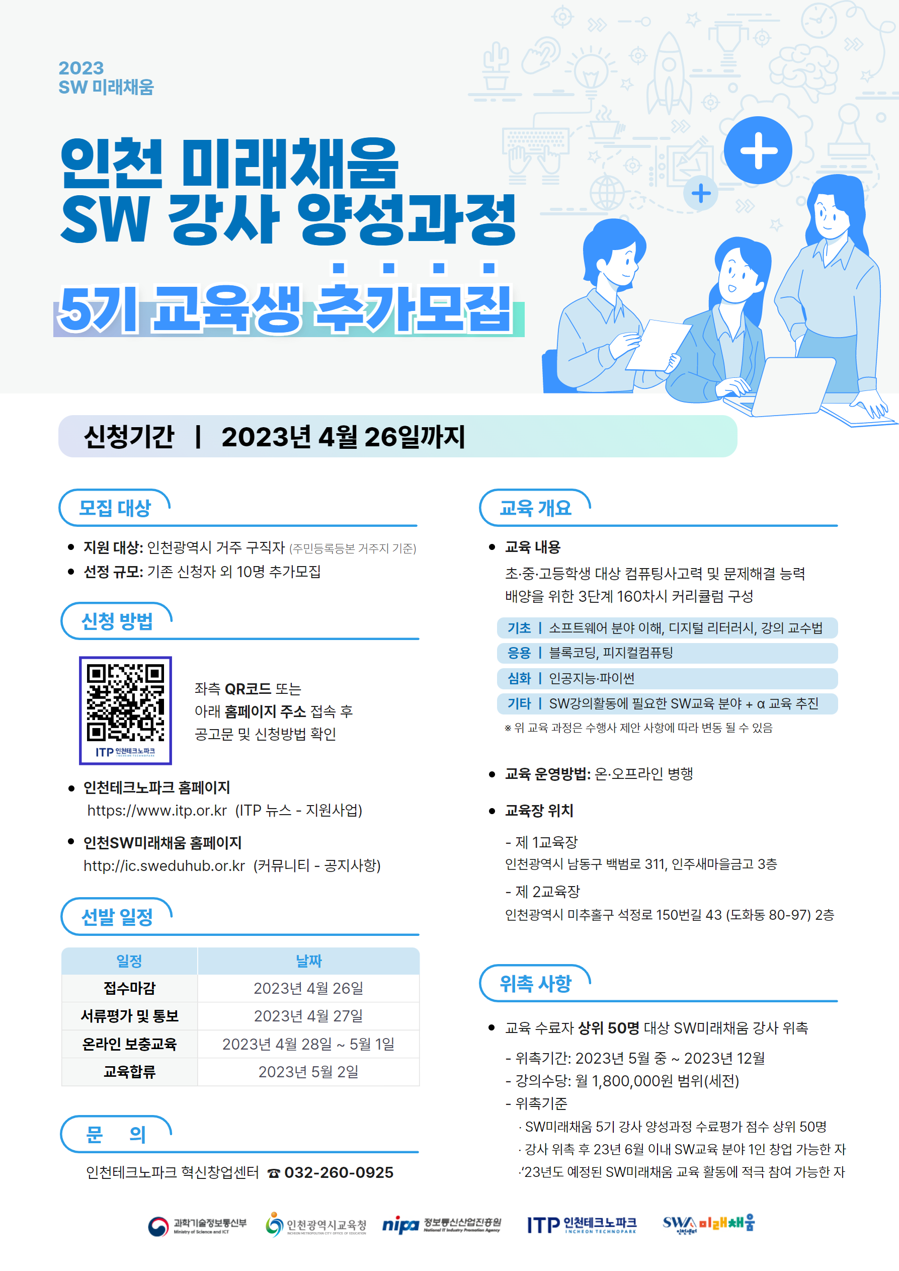 SW미래채움 5기 강사 양성 과정 교육생 모집(추가모집)