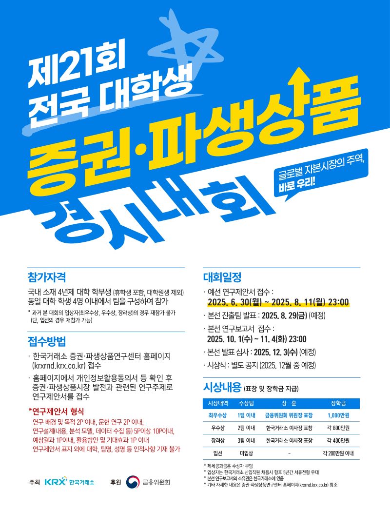 제21회 전국 대학생 증권·파생상품 경시대회