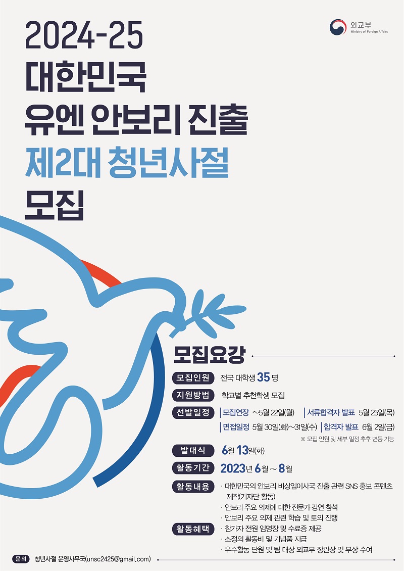 2024-25 대한민국 유엔 안보리 진출 제2대 청년사절