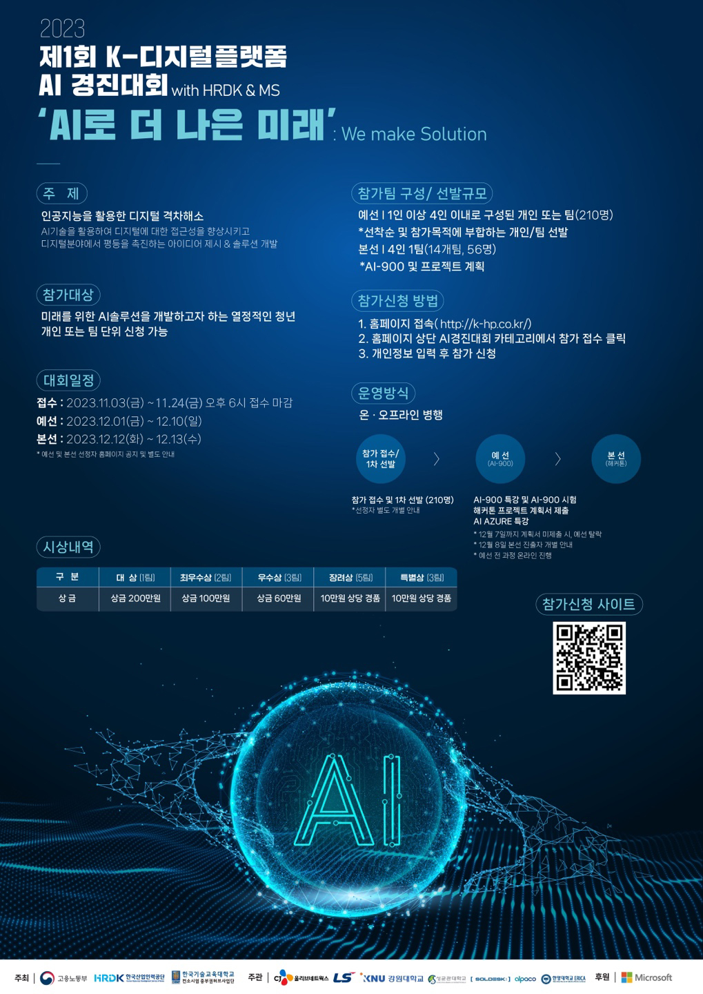 제1회 K-디지털 플랫폼 AI 경진대회 'AI로 더 나은 미래'