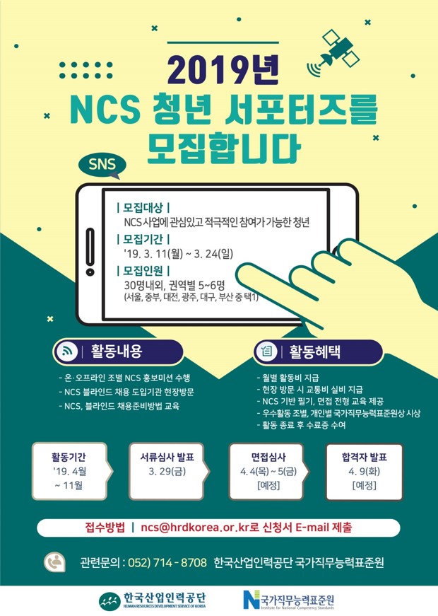 2019년 NCS 청년 서포터즈