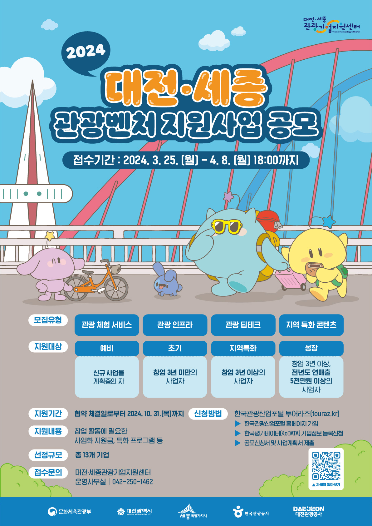 2024 대전·세종 관광벤처 지원사업 공모