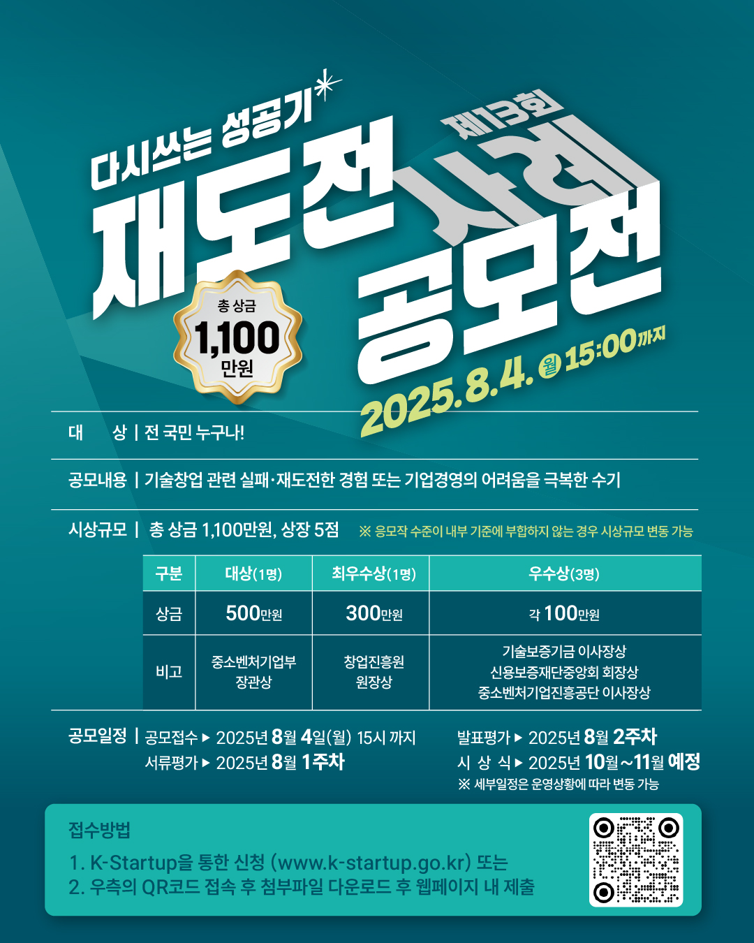 「다시 쓰는 성공기」 제13회 재도전 사례 공모전