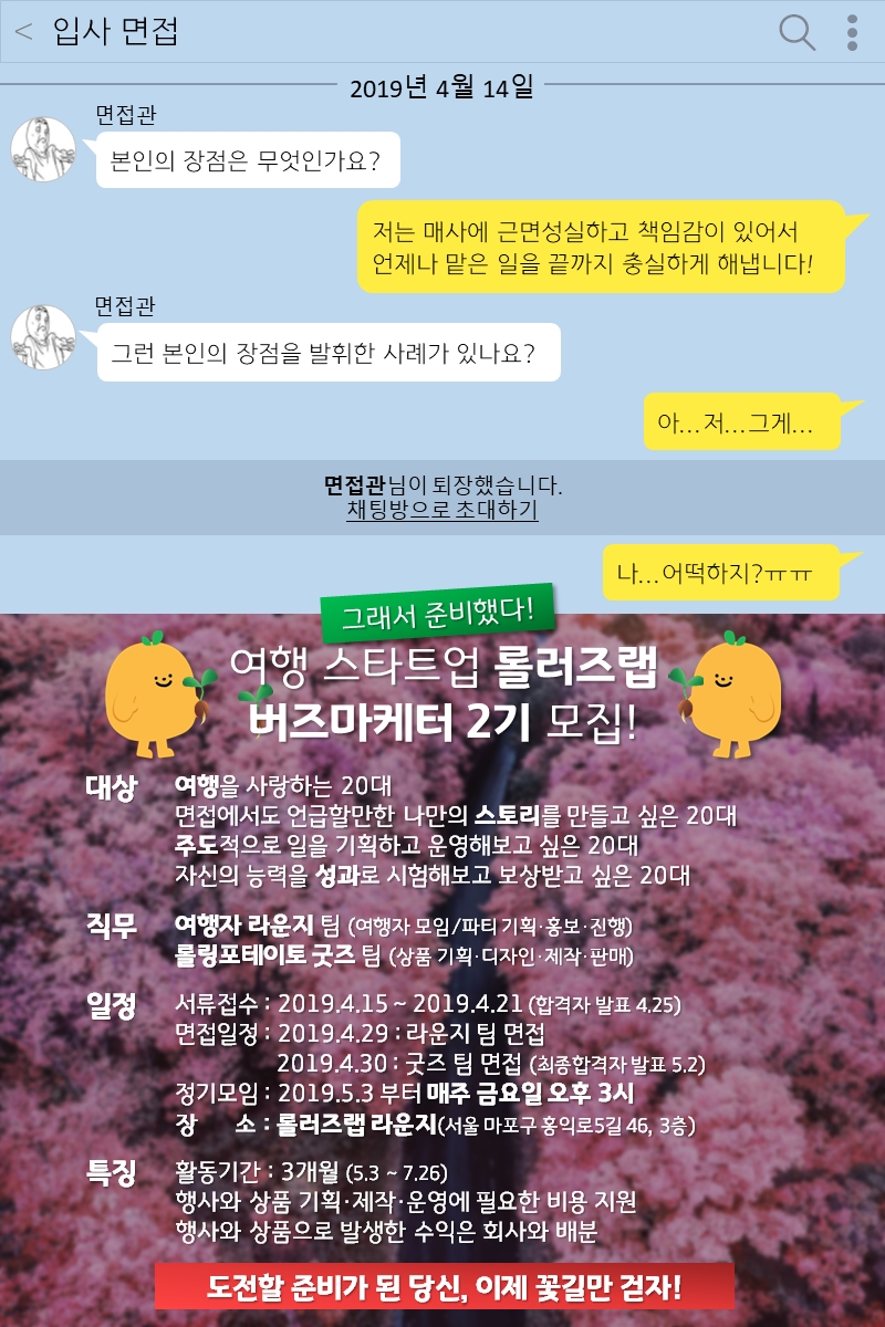 여행 스타트업 롤러즈랩 : 버즈마케터 2기 모집