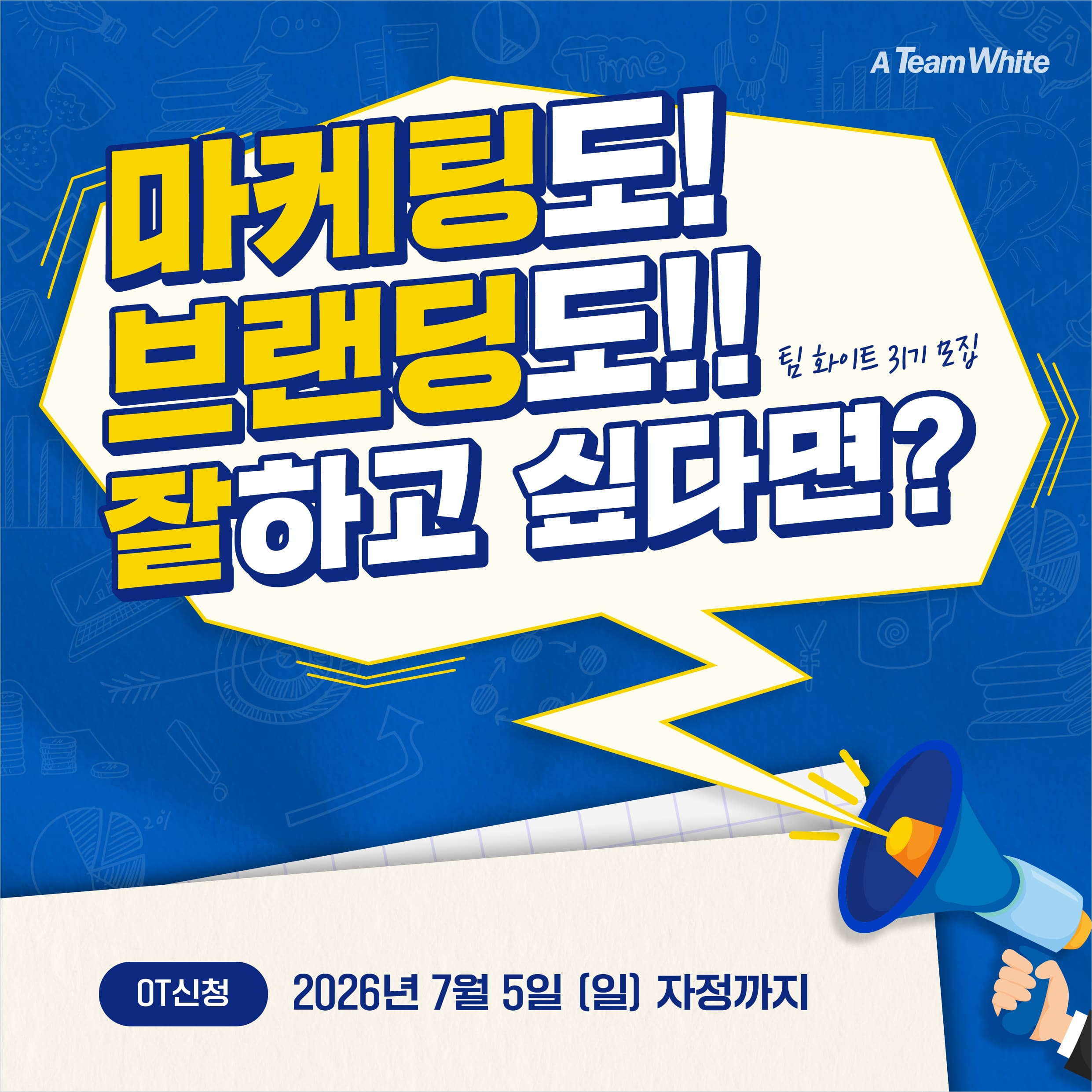 팀 화이트 31기 모집: 마케팅도, 브랜딩도 잘하고 싶다면?!