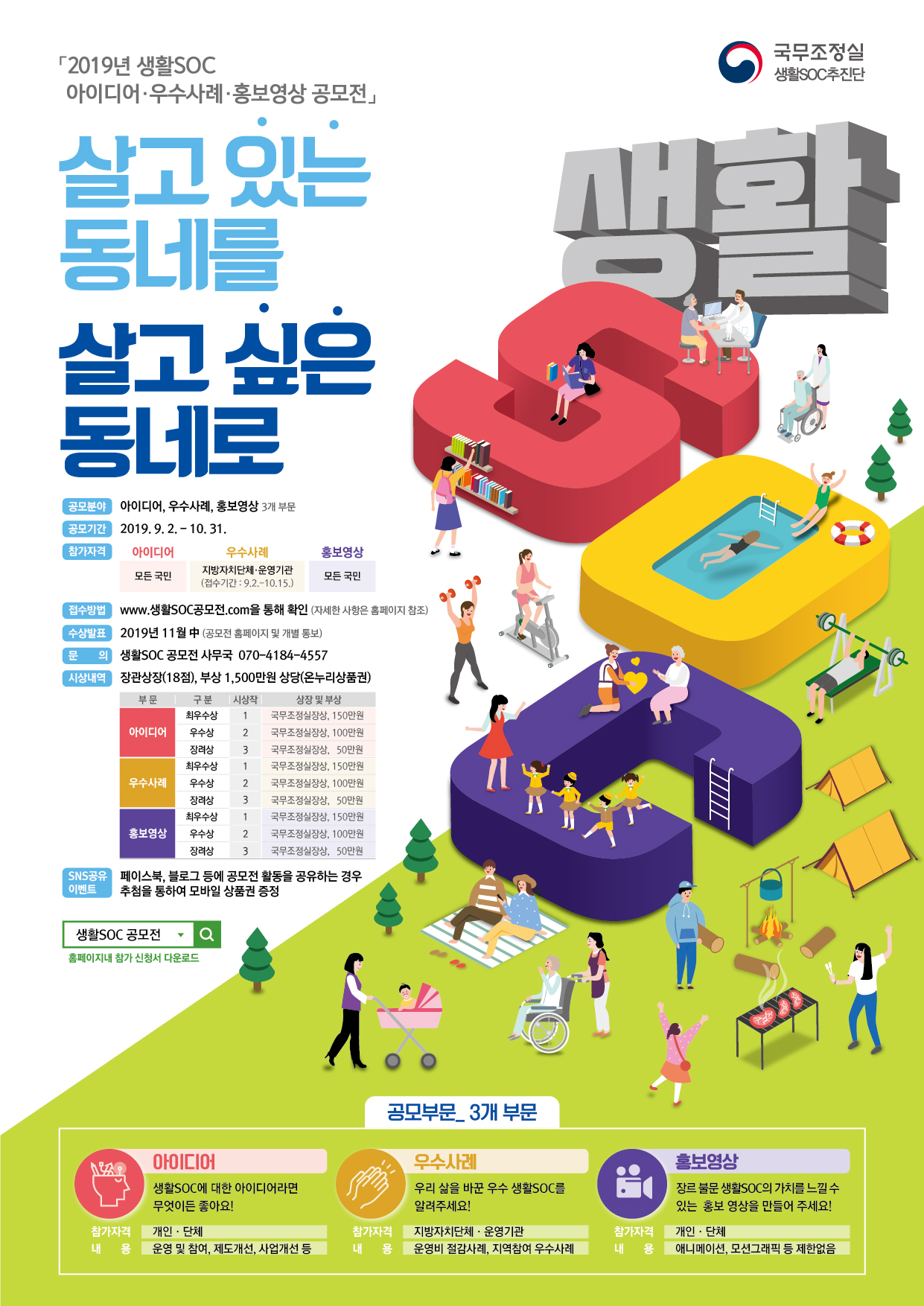 2019년 생활SOC 아이디어·우수사례·홍보영상 공모전