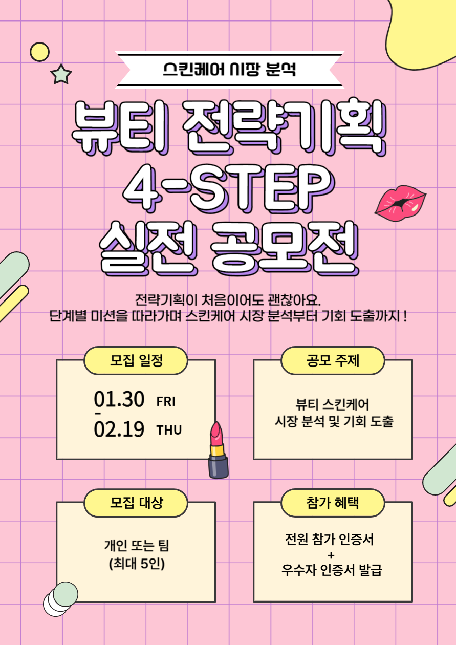 처음 시작하는 전략기획: 뷰티 전략기획 4-Step 실전 공모전