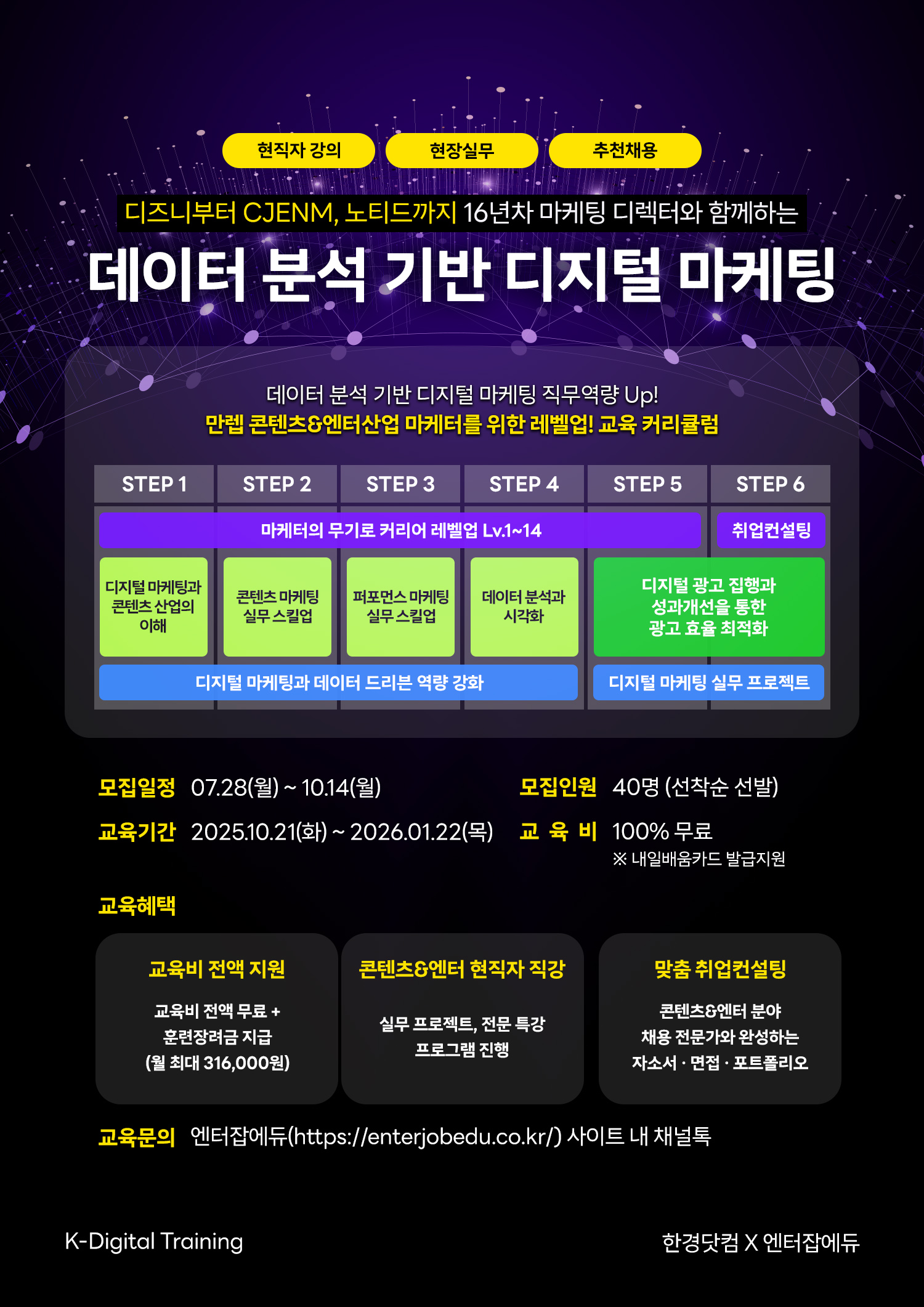 CJ ENM, 디즈니, 노티드까지 16년차 마케터와 함께하는 데이터 분석 기반 디지털 마케팅 4기 모집