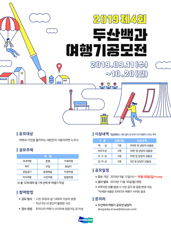 2019 제4회 두산백과 공모전 여행기(기간연장)
