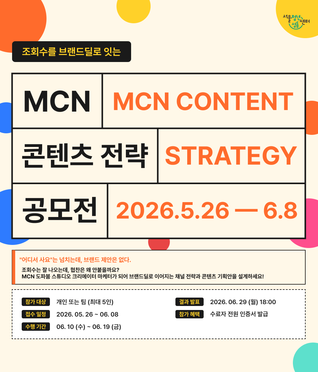 마케팅 직무경험 | 조회수를 브랜드딜로 잇는 MCN 콘텐츠 전략 공모전