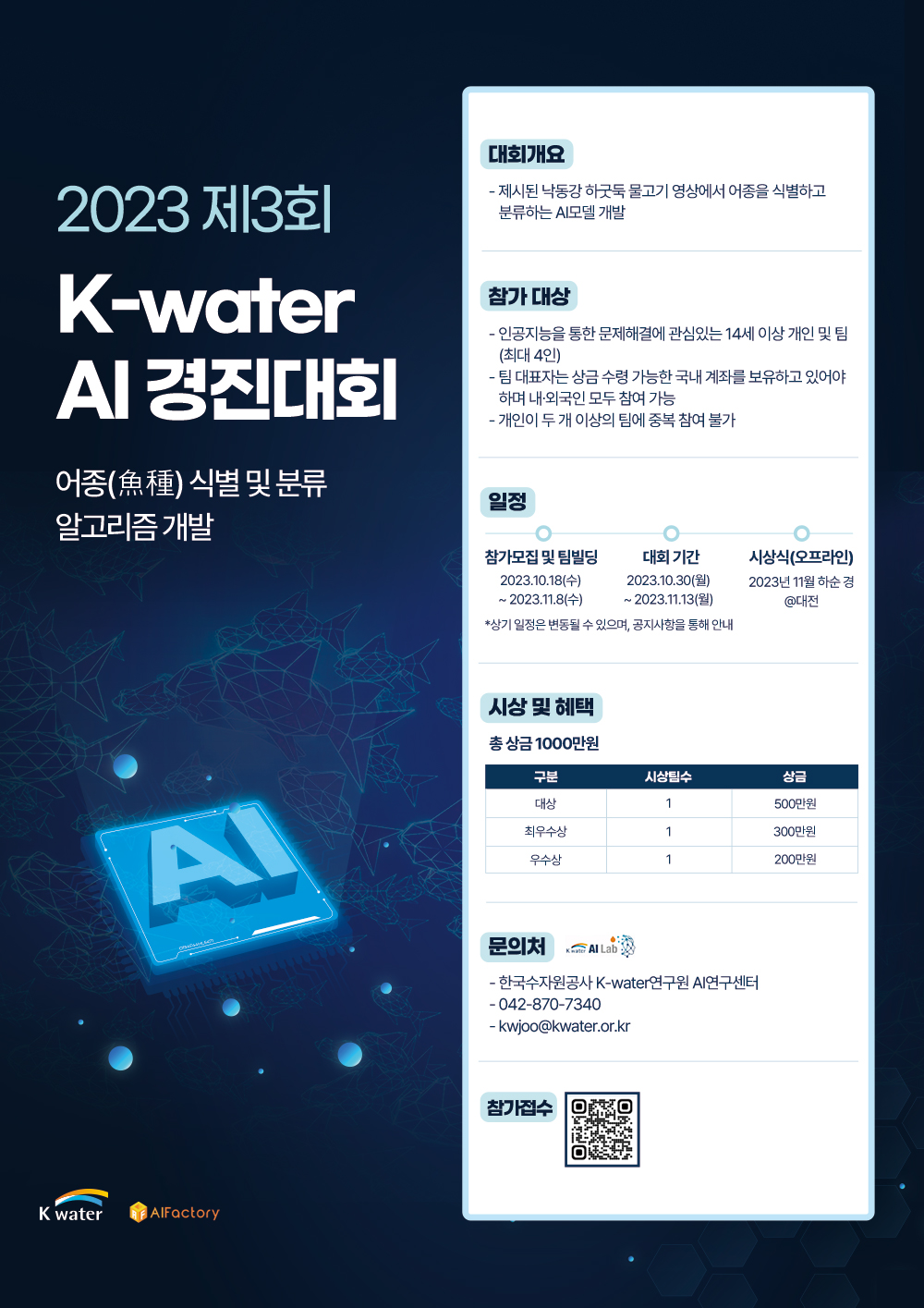 2023 제3회 K-water AI 경진대회 '어종(魚種) 식별 및 분류 알고리즘 개발'