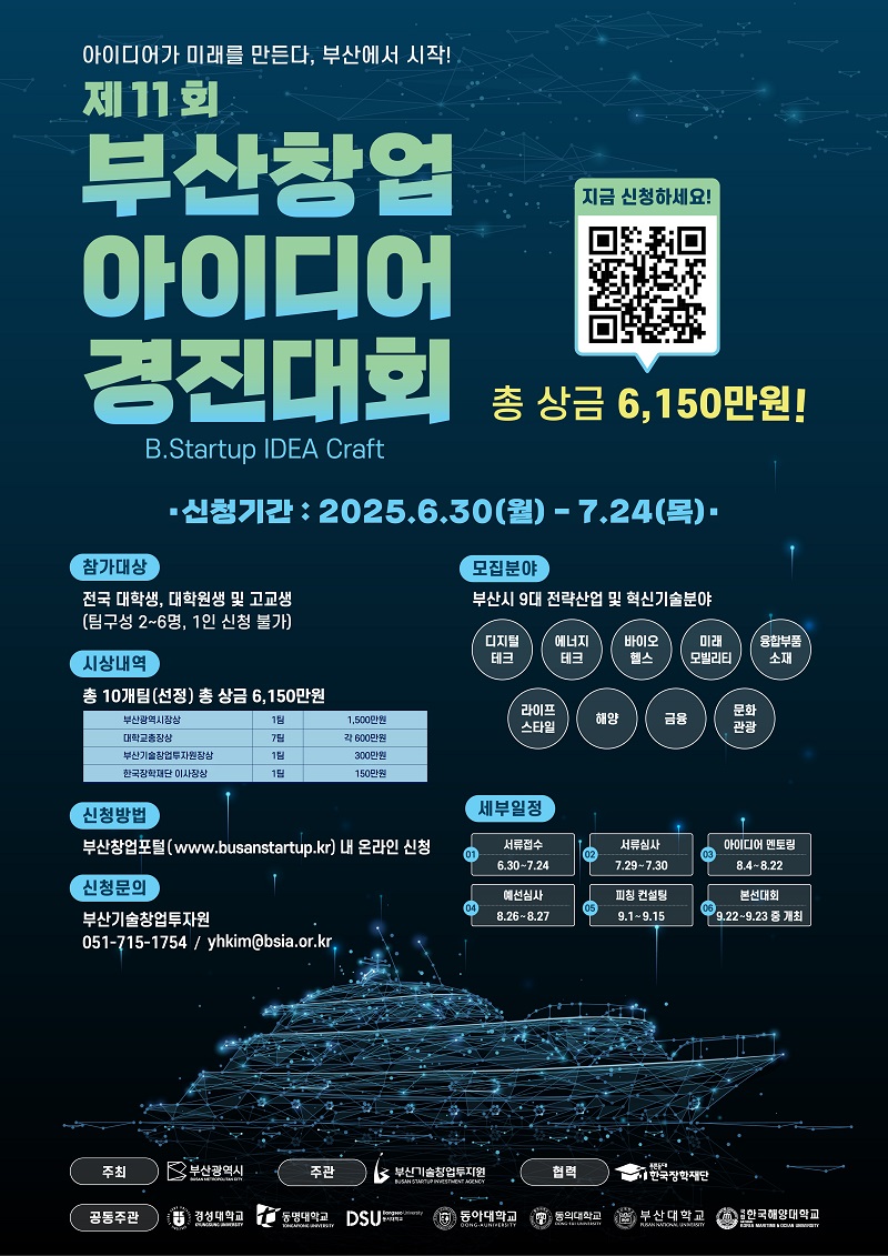 제11회 부산 창업 아이디어 경진대회 참가자 모집