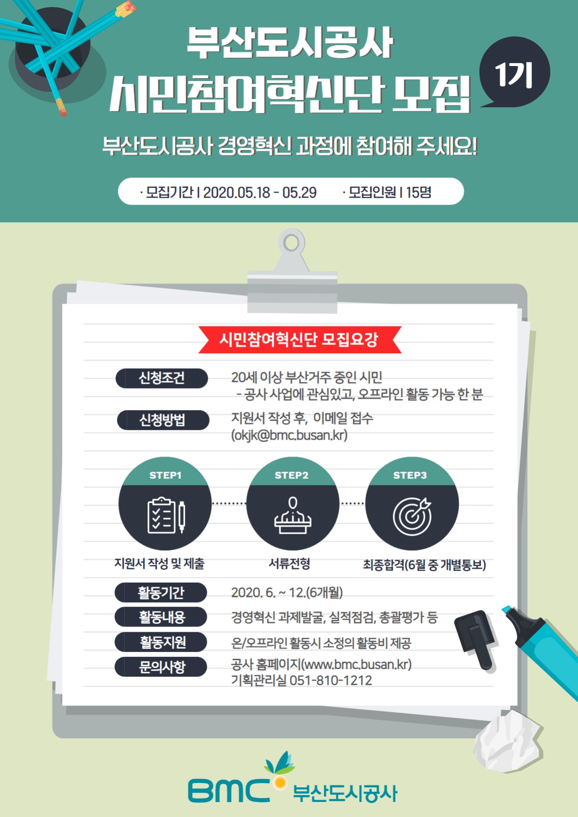 2020 부산도시공사 시민참여혁신단 모집