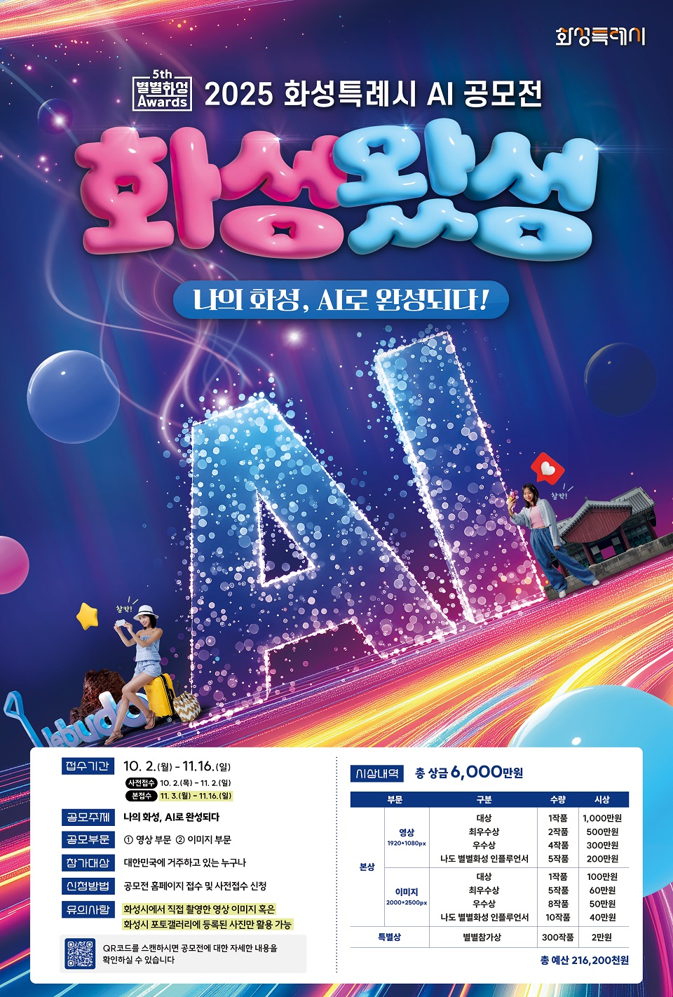2025 화성특례시 AI 공모전 '제5회 별별화성 Awards : 화성왔성'